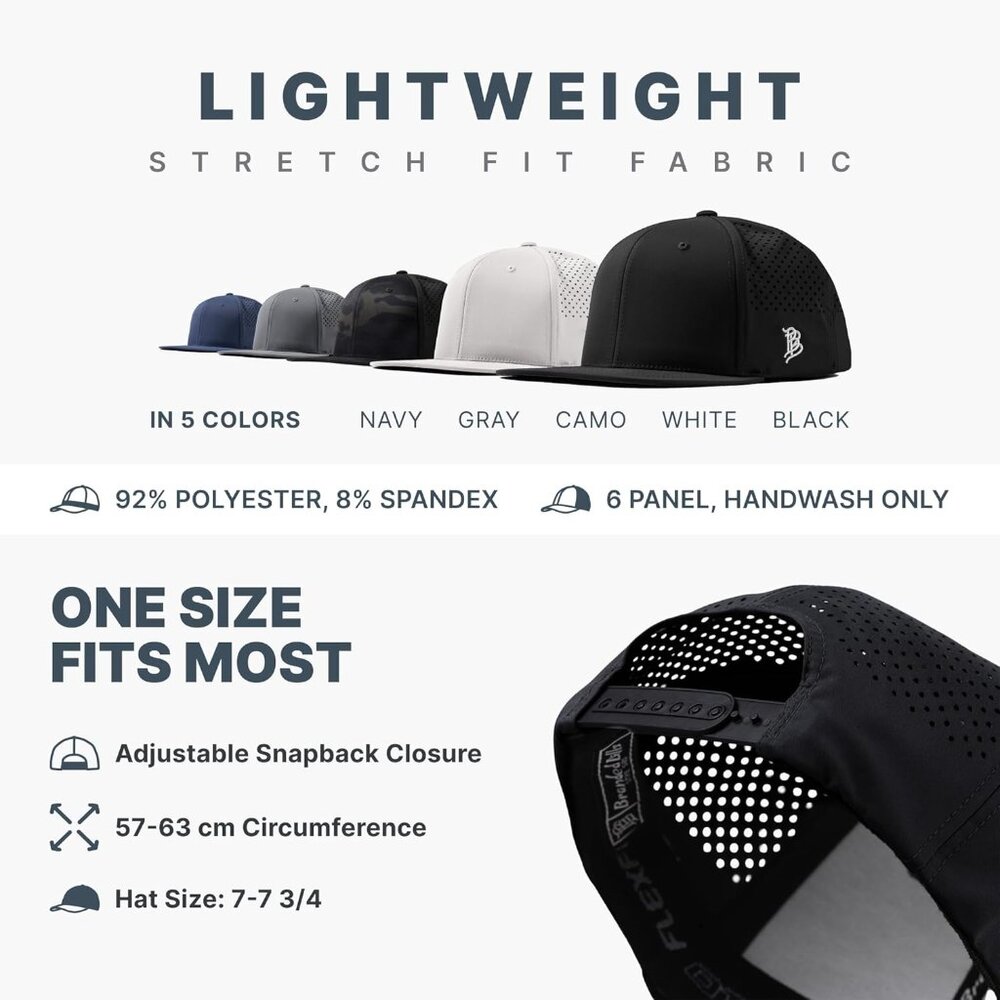 Performance Hat Water Repellent Adjustable Snapba… - image 5